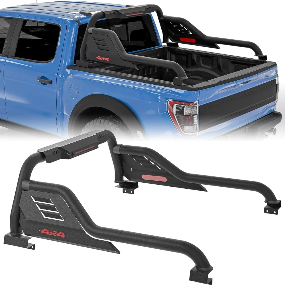 

Universal Truck Bed Roll Bars, Adjustable Sport Chase Rack Roll Bars for Ford F-150/F-250/F-350, Ram 1500/2500/3500,GMC Sierra,