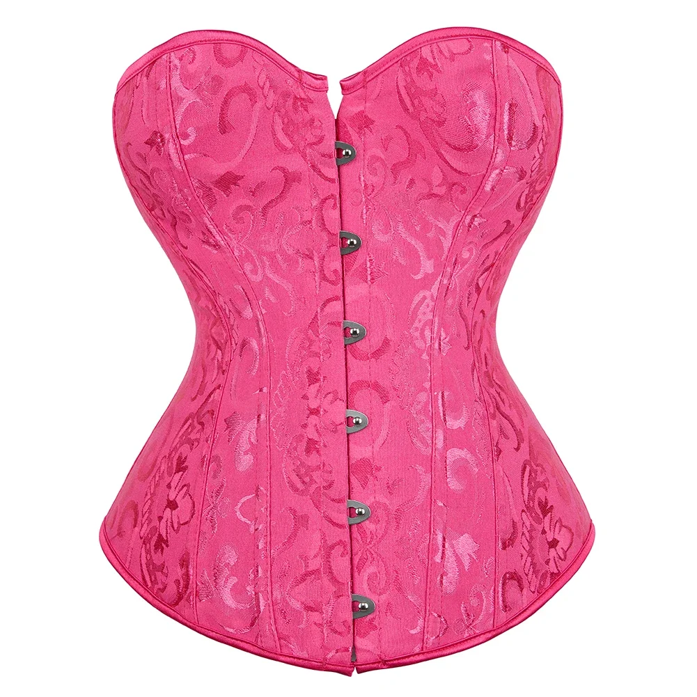 Vrouwen Corset Bustier Top Erotische Bloemen Satijn Overbuste Bruids Bruiloft Sexy Lingerie Veteraan Vintage Brokaat Body Shaper Korsetten