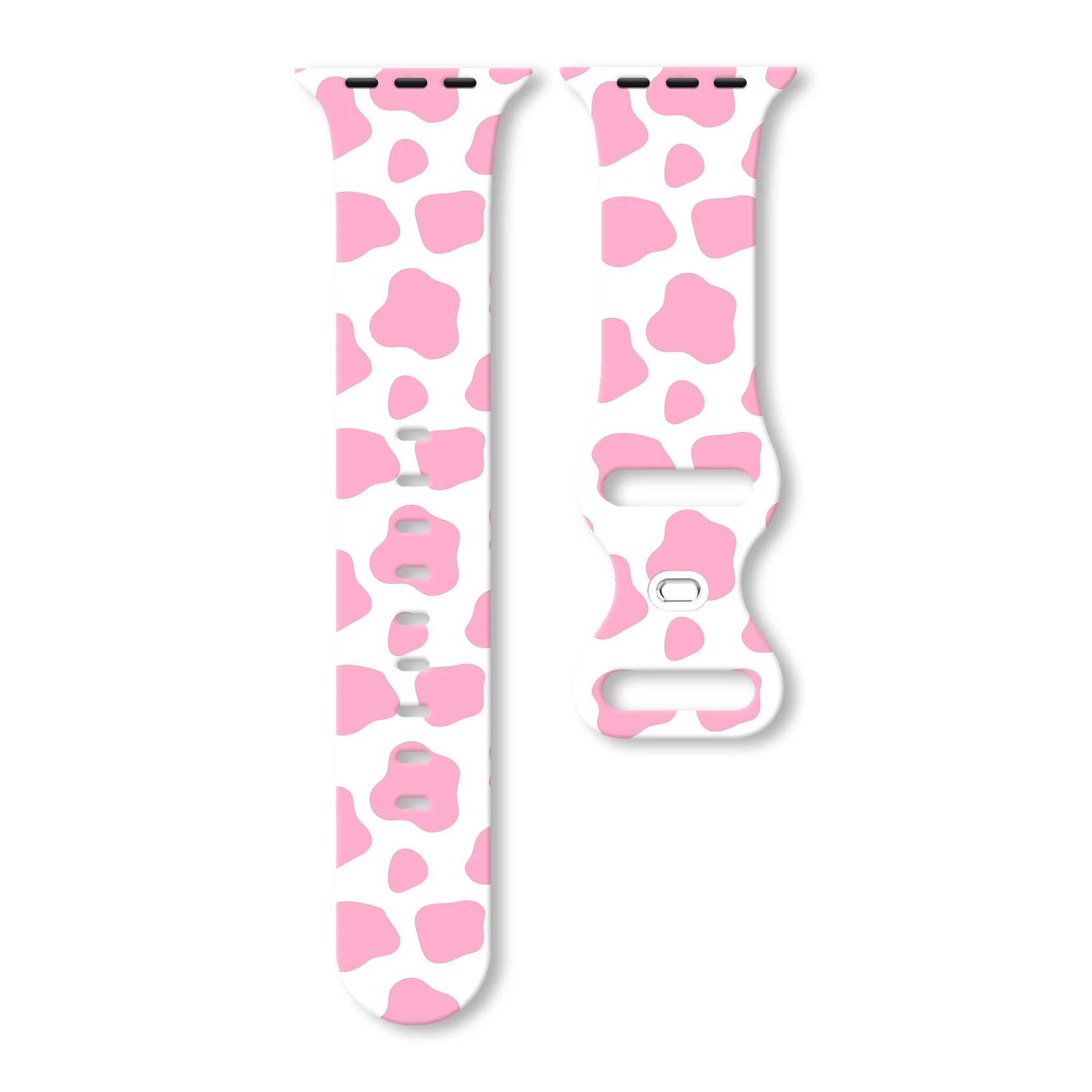

Cow Pattern Series Print Strap Band for Apple Watch Series 11/10/9/SE, Soft Waterproof Silicone Band 46mm/45mm/44mm/42mm