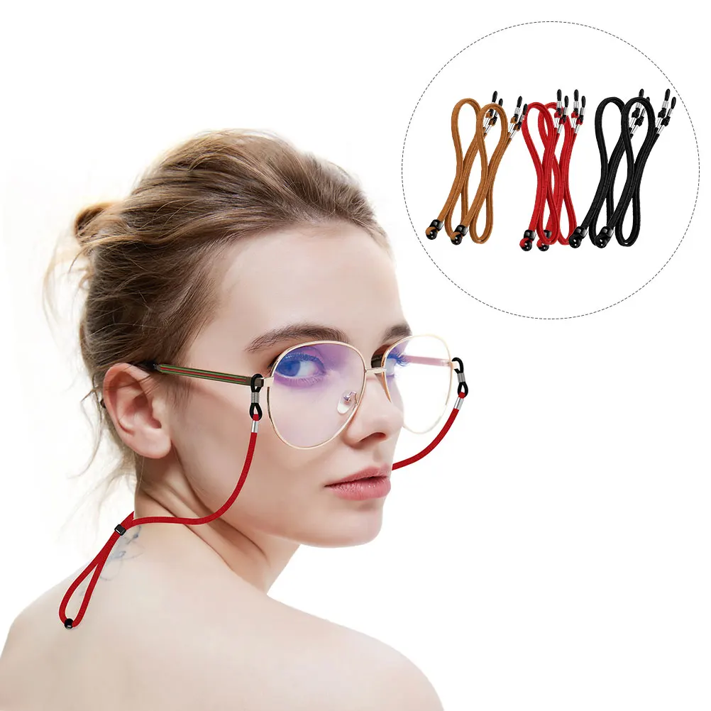 

6 Pcs Glasses Chain Anti-loss Rope Eyeglasses Strap Eyewear Suede Straps for Sports