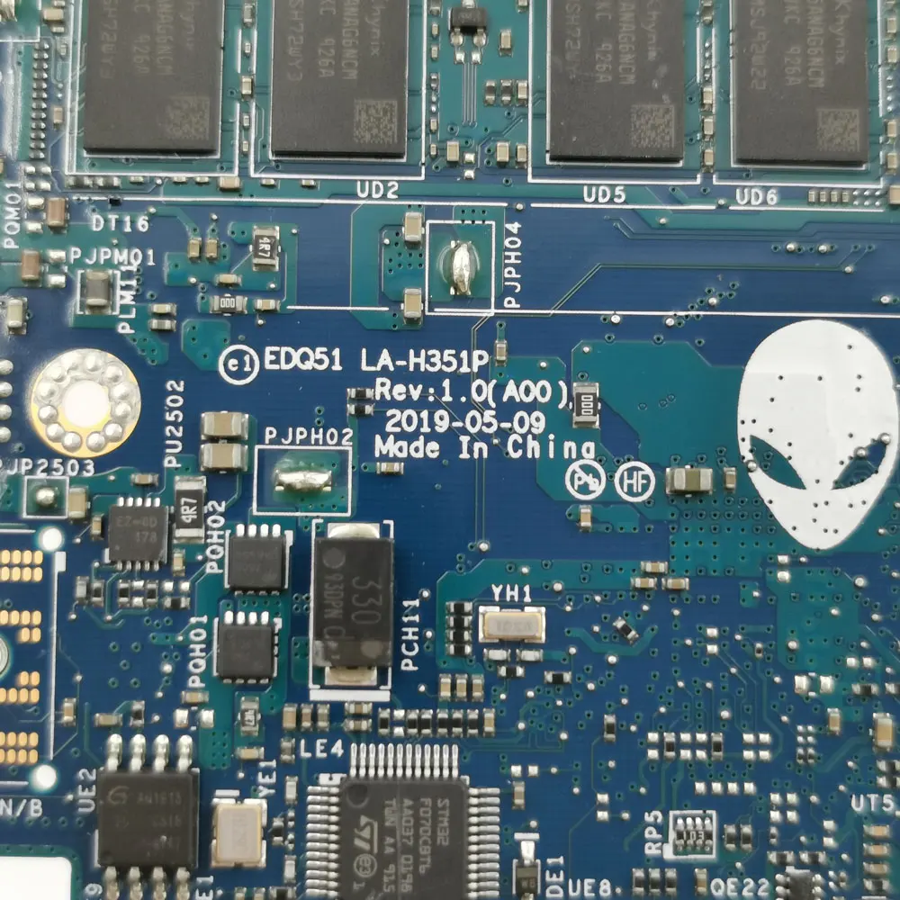 LA-H351P Mainboard UNTUK Dell Alienware M15 R2 M17 R2 laptop motherboard dengan i7-9750H i9-9880H CPU RTX2060/2070/2080 GPU 16G-RAM