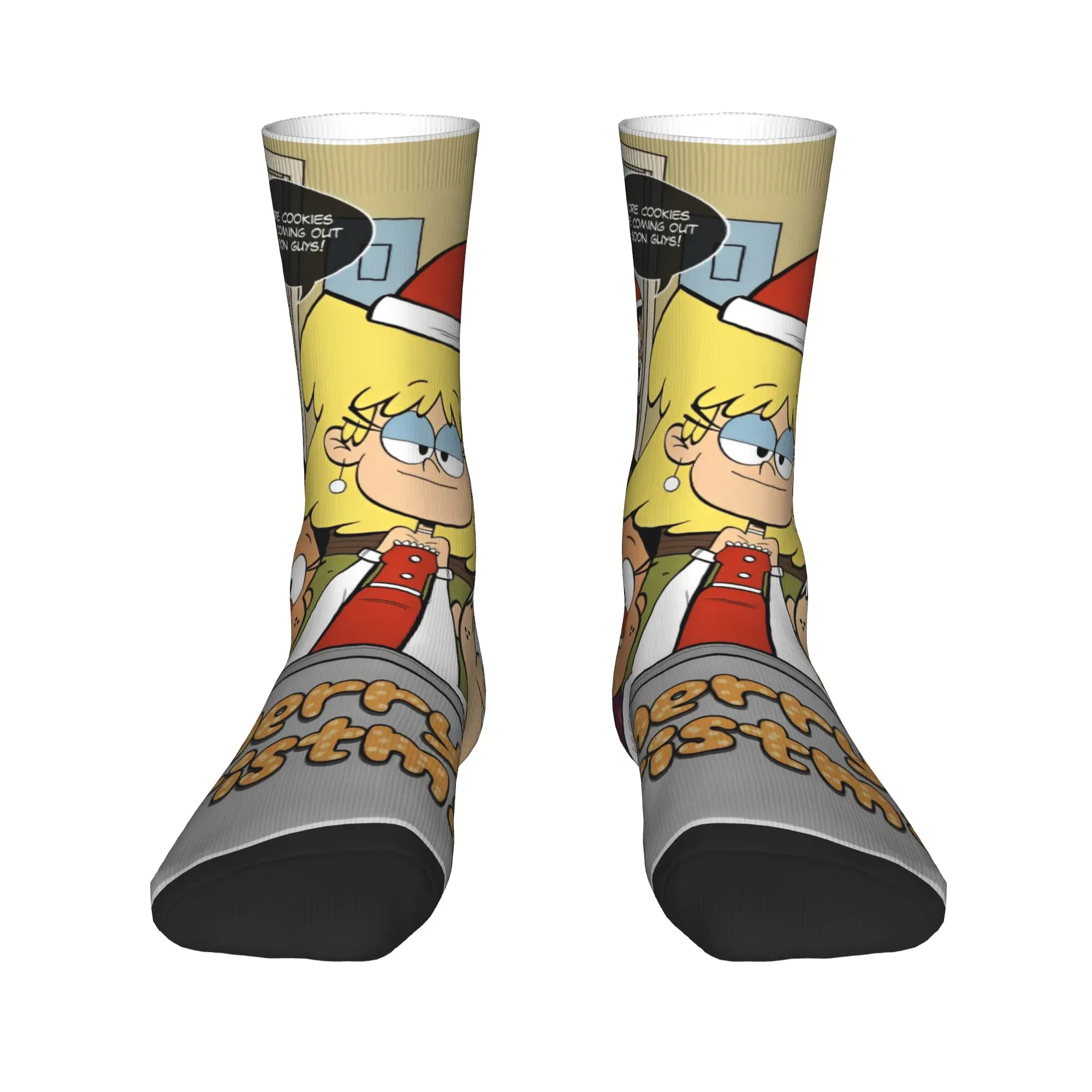 L-Loud Houses Familie Cartoon Socken Lässige Strümpfe Herbst Rutschfeste Paar Socken Mittelweiche individuelle Skateboard Socken