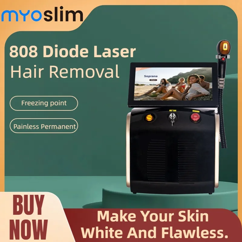

New Non-invasive Ice Titanium Painless Three-Wavelength 755/808/1064nm Diode Hair Removal Skin Whitening Machine Professional