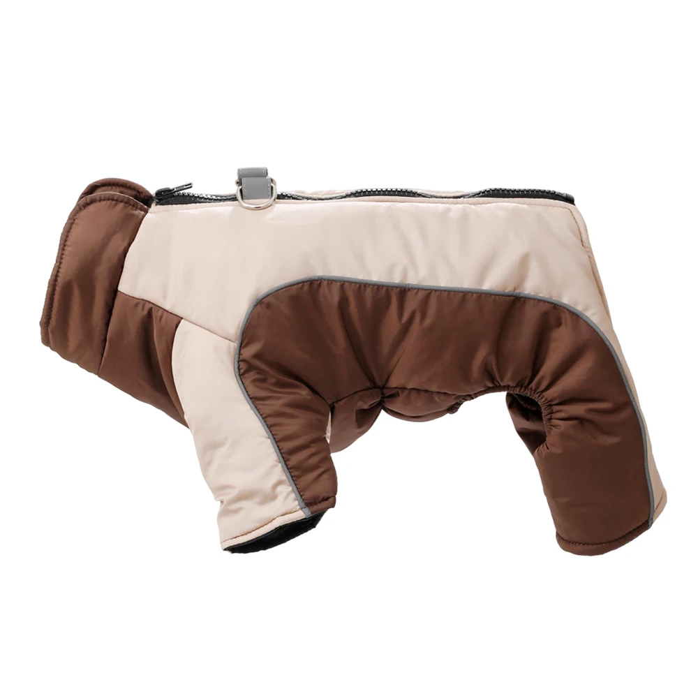 Winddichter, warmer Haustier-Overall mit D-Ring, reflektierendem Winter-Overall mit Füllung für kleine und mittelgroße Hunde, Yorkie, Mops, Mantel mit Tarnmuster – Detail 10