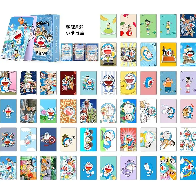 Anime japonés Doraemon filete de dibujos animados láser tarjeta pequeña postal colección de diseño creativo regalo de cumpleaños periféricos de animé