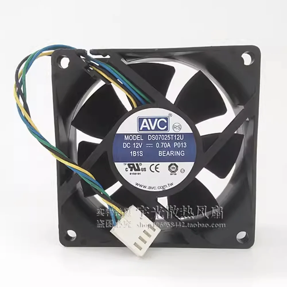 Для AVC DS07025T12U 70 мм 7 см 7025 дюйма 70*70*25 мм постоянный ток 12 В 0,7a 4-контактный ШИМ-процессор ПК чехол охлаждающий вентилятор