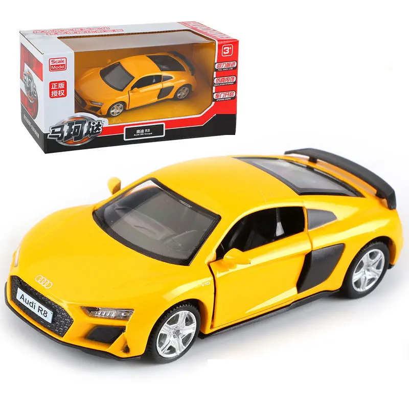 1:36 Simulation Audi R8 Metal Alloy Toy Car Diecasts & Toy Vehicles Decoration Model Miniature Scale Collect Toys For Children