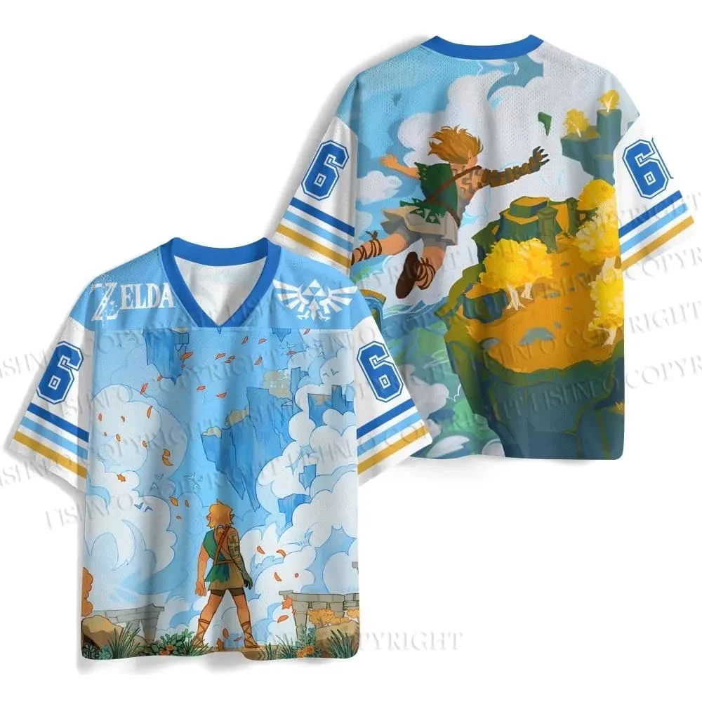 Trendy Unisex V Neck Collectible The Legend of Zelda Game Adventure  Tee Top Ideal For Night Out And Casual Street Style Looks