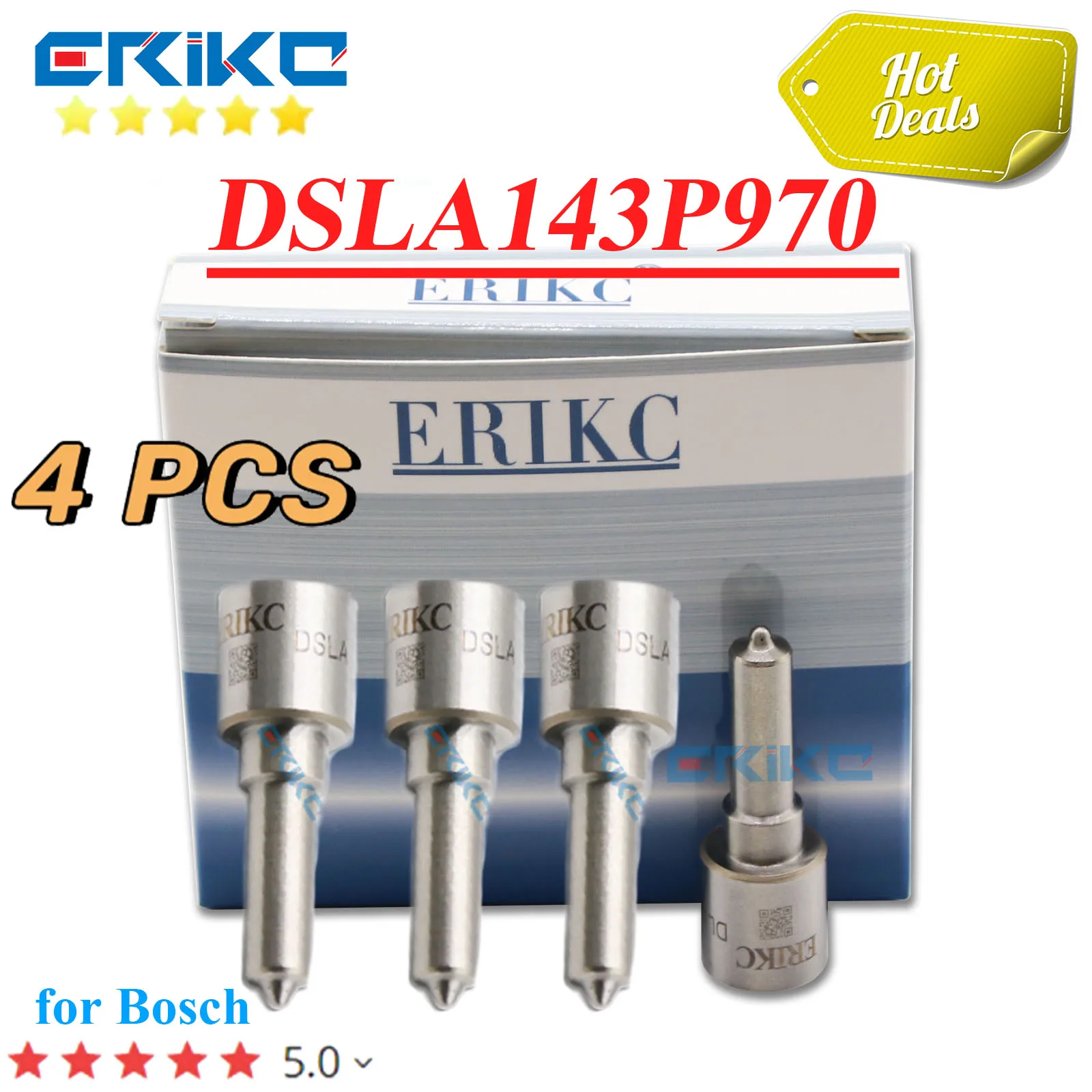 

4PC 0445120007 0986435508 Fuel Injector Nozzle DSLA143P970 0 433 175 271 For Bosch IVECO 2830957 2830244