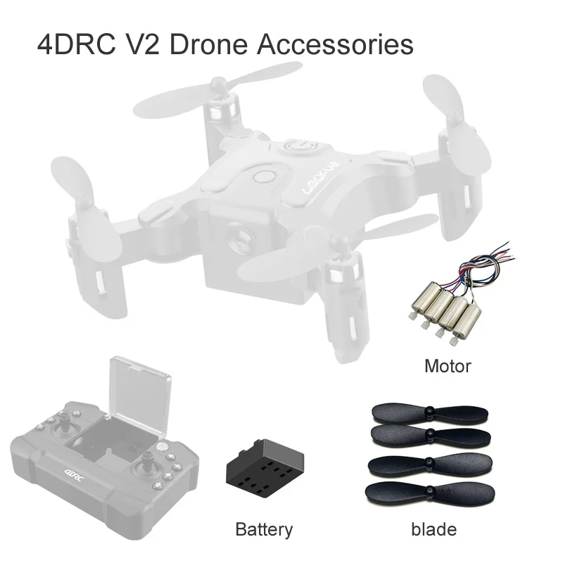 

4 ДРК V2 мини БПЛА Дрон аксессуары складной Квадрокоптер двигатель Замена пропеллер радиоуправляемая детали реквизит лезвие крыло вентилят...