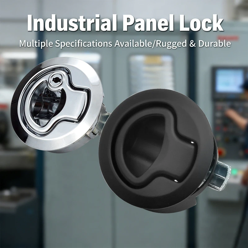 Factory Outlets Pull Ring Lock Panel Cabinet Closet Lock Surface Chrome Plated Industrial Round Cabinet Lock Kirsite Products