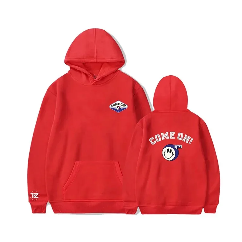 Kpop The Boyz Hoodies for Men and Women, Loose Sweater, Smiling Face Graphic Hoodie, Korean Y2k, Merch Clothes, Autumn