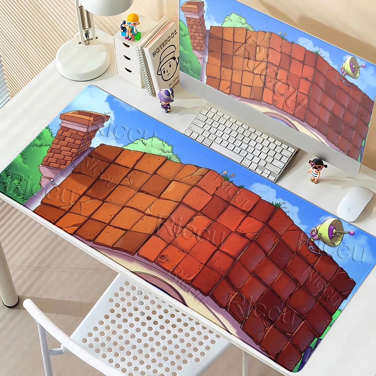 Gamer PLANTS VS ZOMBIE PVZ MAPS Mouse Pads Gaming Cabinets Decoration Mats Pc Accessories tapis de souris XXL Stitched Edge Rugs
