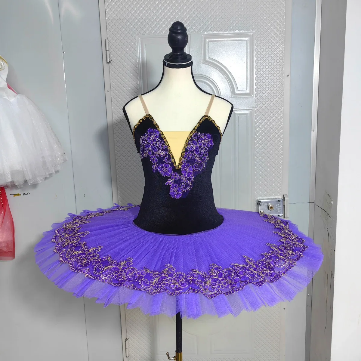 بحيرة البجع الباليه توتو تنورة المخملية أعلى أداء الأطفال زي الاطفال البطن الملابس المرحلة المهنية توتو