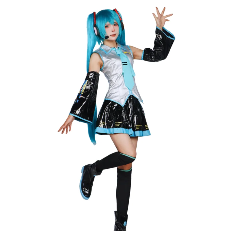 Novas mulheres hatsune miku anime cosplay traje de neve jk vestido de marinheiro uniforme do ensino médio halloween conjunto completo para meninas