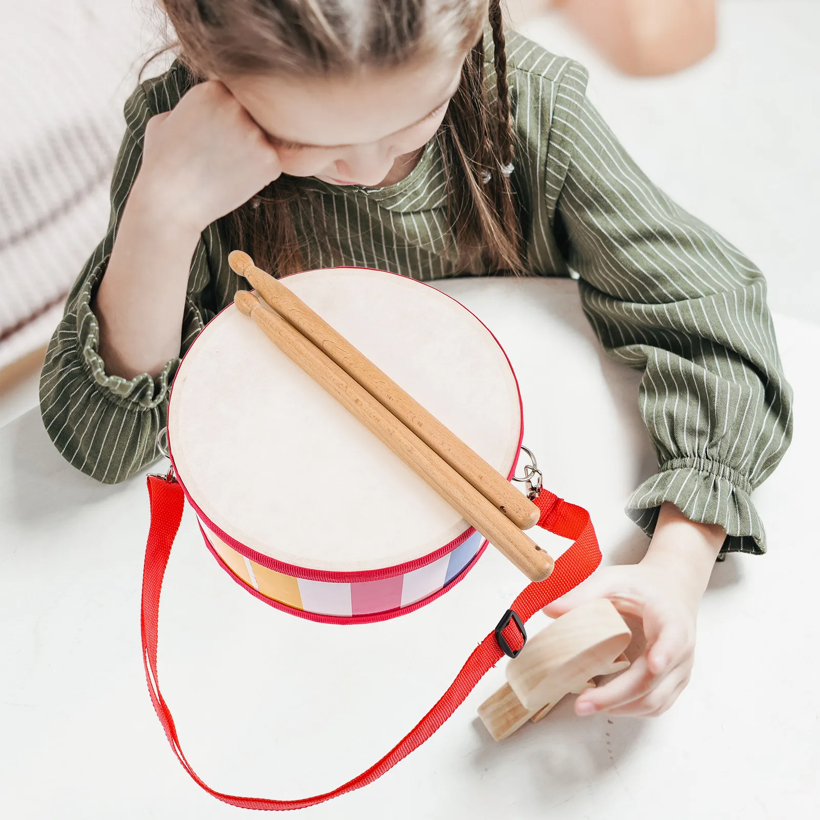 1Set Kids Snare Drum Children's Percussion Products Beginner Music Instrument for Enhancing Brain Coordination and Rhythm Skills