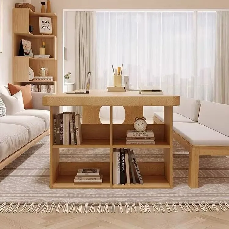 Tout en bois massif, grand bureau, simple, bureau à domicile, salon, établi