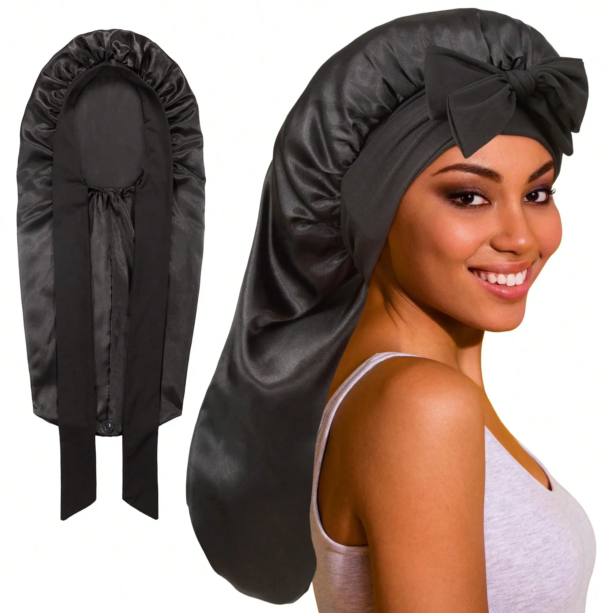 

1pc Women's Silk Sleep Cap, Satin Sleep Cap, Soft Elastic Band, Silk Sleep Cap, Satin Sleep Cap Sleep Bonnet