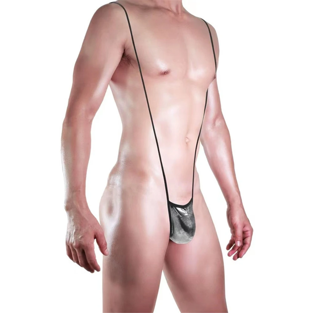 Seksowny Jockstrap Męska Bielizna Borat V Sling Shot Stringi Body Kostium Kąpielowy Kombinezon Stringi Hollow Lingerie Powiększający T-Back