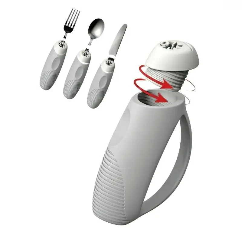 

Silicone Utensil Holders For Hand Tremors Patients Easy Install In 3 Seconds Heat Resistant Dishwasher Safe