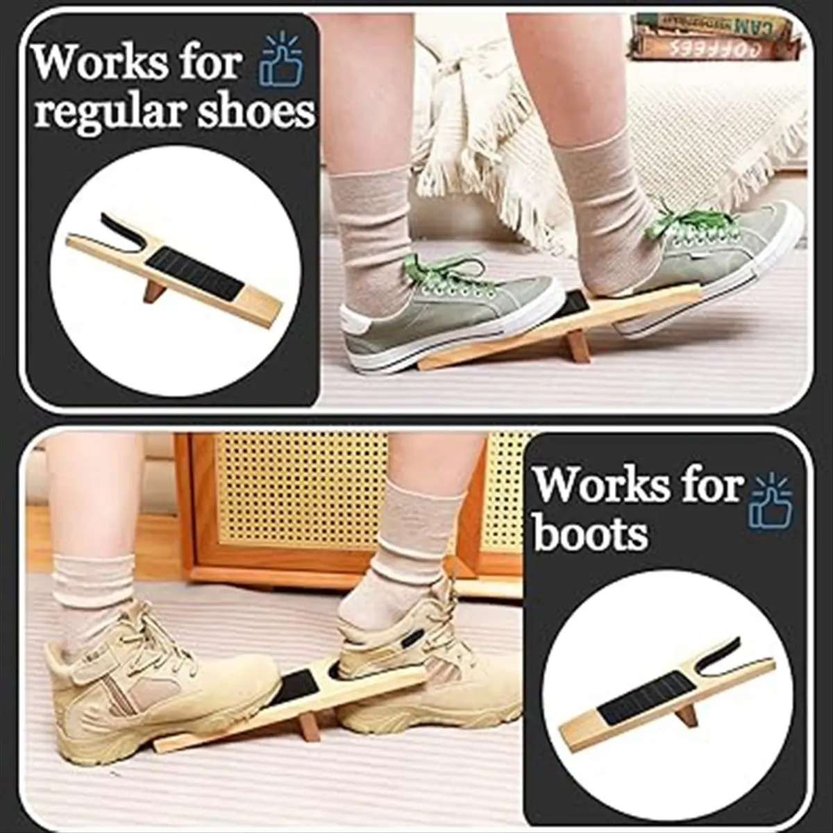 A56K 2 Pcs Boot Jack and Puller Boot Remover Hooks for Unisex Women Men Cowboy Waders Easily Pulling