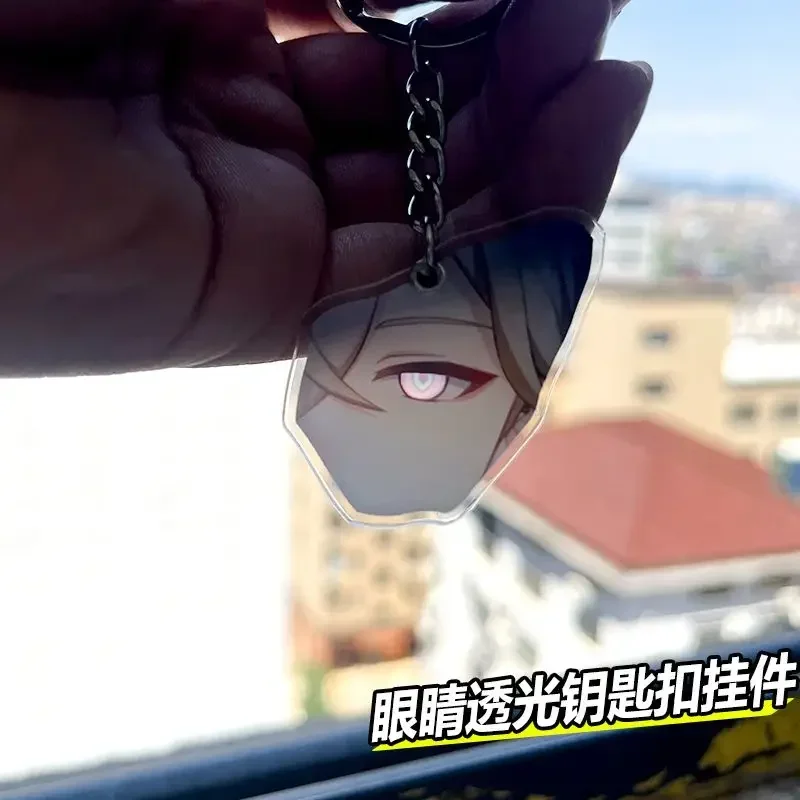 Honkai: Star Rail Avventurina Robin Eidolons Immagine Gli occhi possono trasmettere la luce Portachiavi in acrilico con gioielli fantastici per il