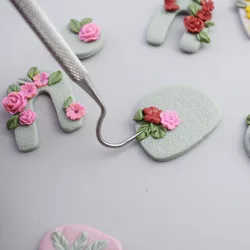 Polymer Clay Tools for DIY Clay Earring Mini Flower Texture Carving Modeling Hook Dotting Pen Pottery Ceramic Sculpture Hobby
