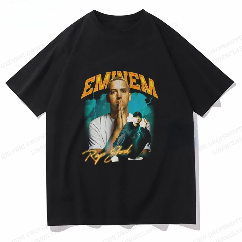 Summer Eminem T Shirt Men Fashion T-shirt Cotton Tshirt Kids Hip Hop Tops Tees Women Tshirt Y2k Camiseta Boy Tees Clothes Rapper