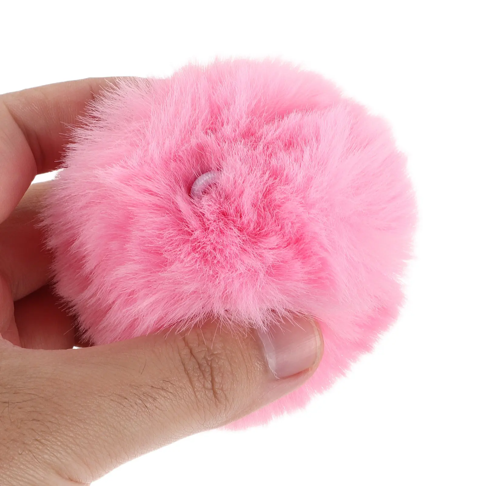 

30Pcs Artificial Pom Pom Balls Elastic Hair Ties Soft Colorful Crafting Sewing Costume Materials DIY Clothes Props Hat Keychain
