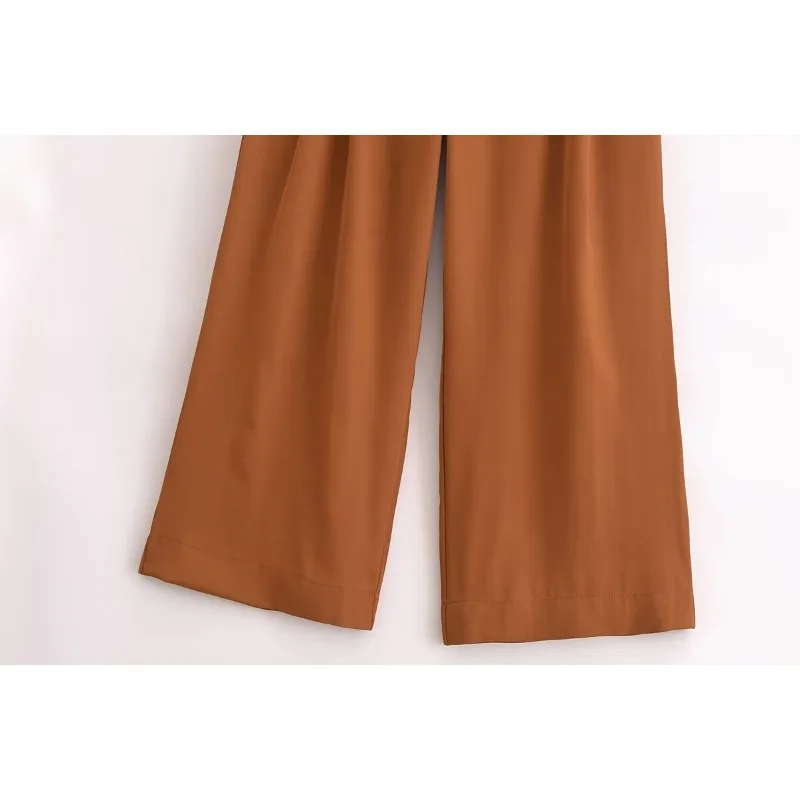 TRAF ZR Baggy Pants for Women Solid Basics Minimalist Woman Trousers New in Trousers and Pants Vintage Harajuku Wide Pants