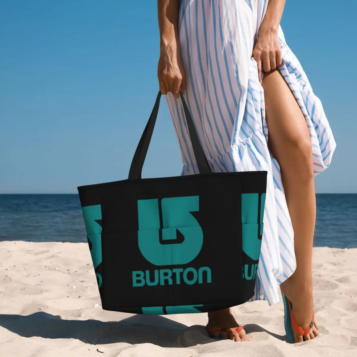 Burton Snowboard Sportive Beach Tote Bag Sport Gym Yoga Duffle Large Tote Bag Women Travel Bag Fitness bag
