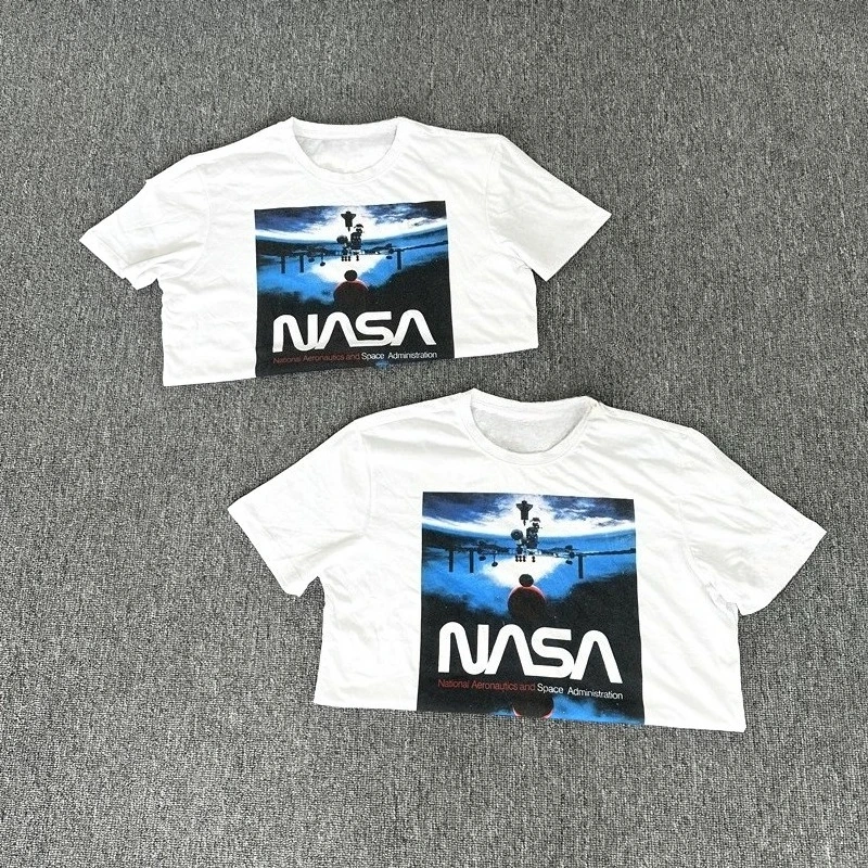 Astronaut Pure Cotton Summer Short-sleeved Men's Round Neck Loose T-shirt Women's T-shirt Fashion Trend Brand Harajuku Wholesale