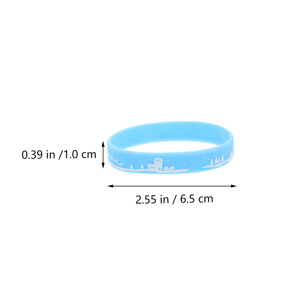 

5 Pcs Decorative Bracelet Bracelets Silicone Wristb s Festival Decor Gifts Xmas Party Accessories Durable Design