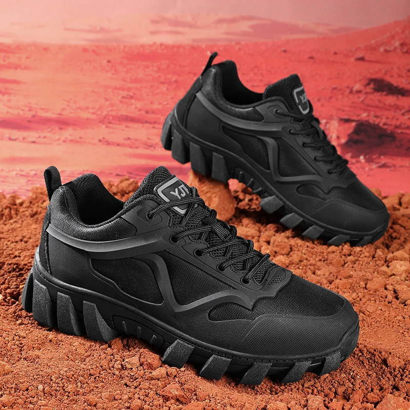 

New Autumn Casual Shoes Outdoor Men Hiking Shoes Breathable Desert Training Sneakers Non-slip Rubber Trekking Shoes Size 39-46
