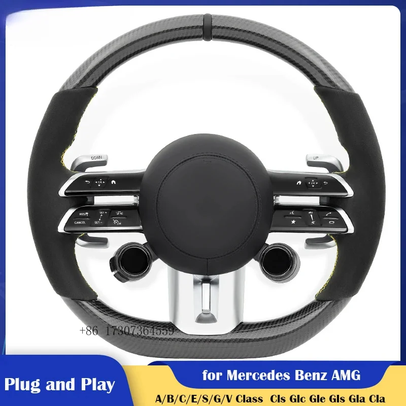 OLED Button Style Car Steering Wheel for Mercedes Benz AMG  W117 W166 W177 S500 G500 W205 W213 W216 W463 W212 G55 W217 W218 W222