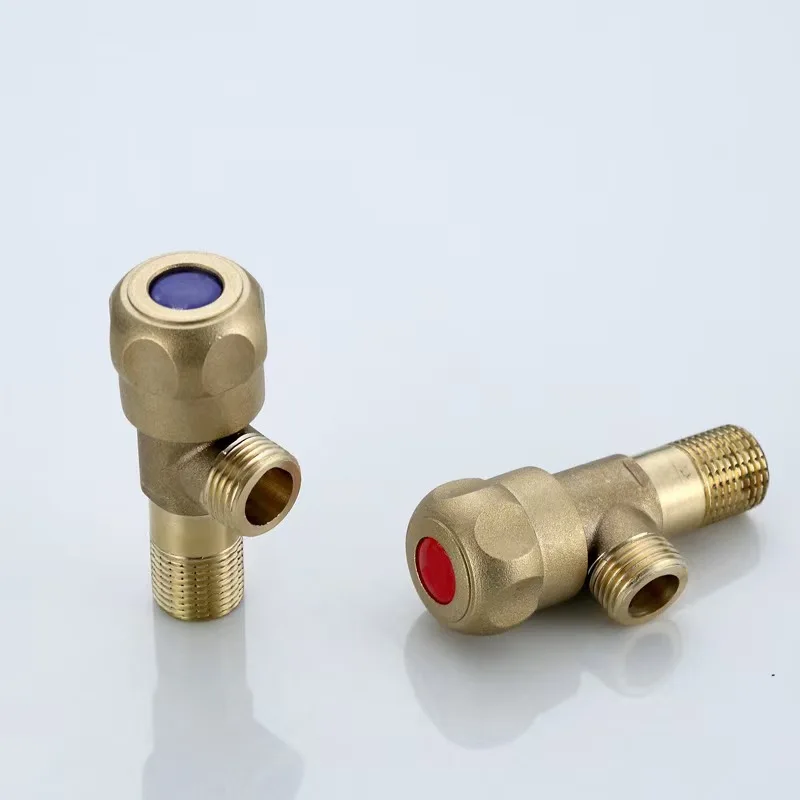 G1/2 Faucet Triangle Valve Copper Water Heater Valve Kitchen Sink Bidet Switch Water Valve Bathroom Accessories