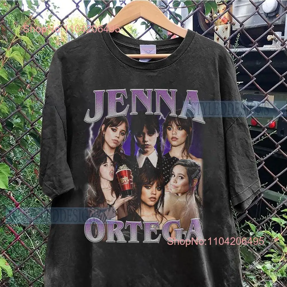 Jenna Ortega Vintage Oversized Wash T Shirt For Him and Her 90s retro design graphic tee long or short sleeves