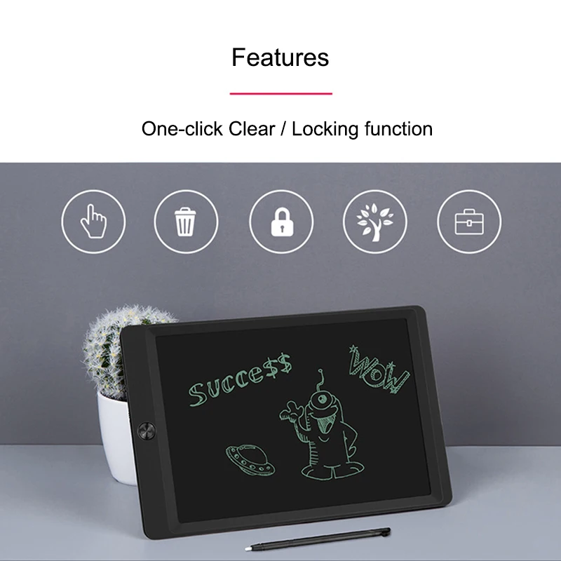 Pizarra electrónica con bolígrafo para niños, tableta LCD de 10 pulgadas, pintura, dibujo y escritura