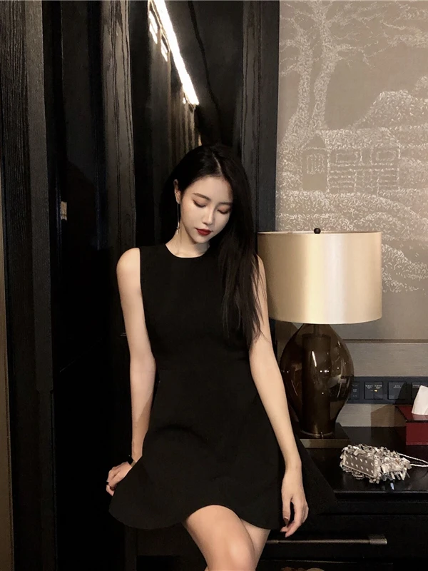 Bla adelgazante A-Line Dr mujer Par Wear cintura alta ort Sle vestido de noche coreano Sle Primavera Verano otoño