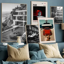 1PC Luxury Cars F40 Poster Prints Canvas Painting Wall Art Modern Office Living Room Home Decor