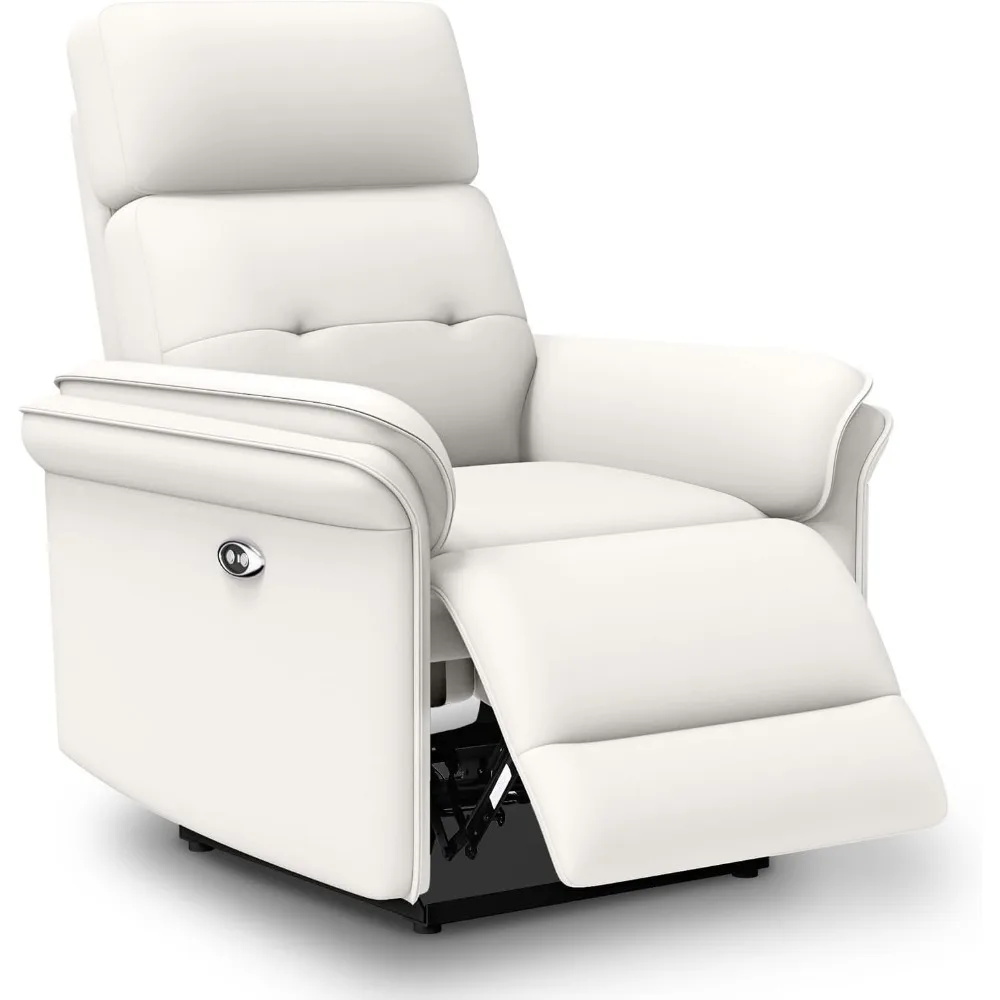 Fabric Power Recliner Chair, Ultra-Comfy Velvet Reclining Chair with Overstuffed Arms & USB Port,Modern Living Room Chairs