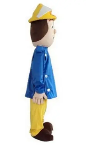 New Adult Fireman Sam Mascot Costume Cosplay Mascotte Fancy Dress Character Carnival Christmas Celebration Mascot Costume