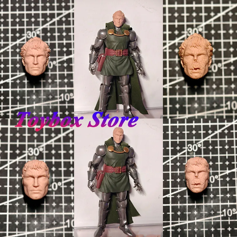 

1/12 Villain Victor Doom Unpainted Head Sculpt Model Toys Accessory For 6" Ml Mafex Mezco 7inch Mcfarlane Neca Body Customize