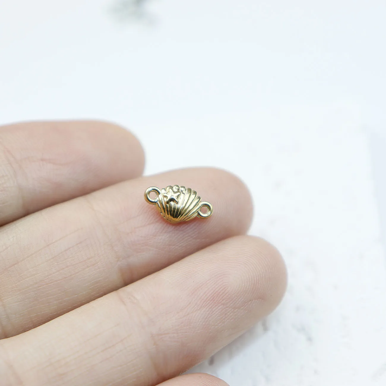 10 pezzi in acciaio inossidabile anti-allergia con motivo marino connettore collana fai da te con ciondolo gioielli di moda di alta qualità da donna