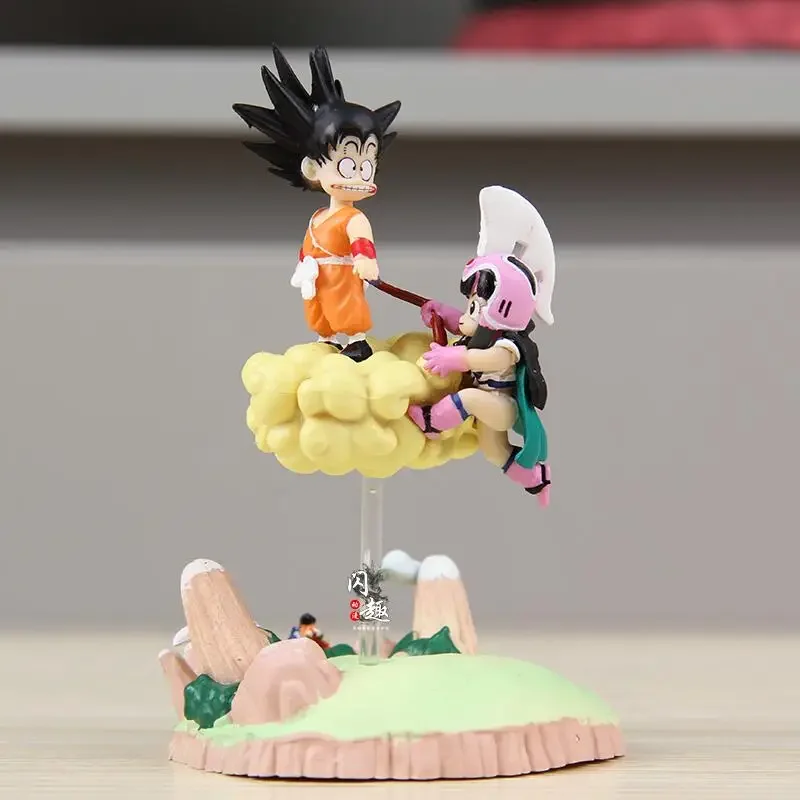 Dragon Ball GK Egg Scene Completion -5th Egg Wukong Qiqi Muscle Fight Cloud Scene Handmade Anime Model Ornament