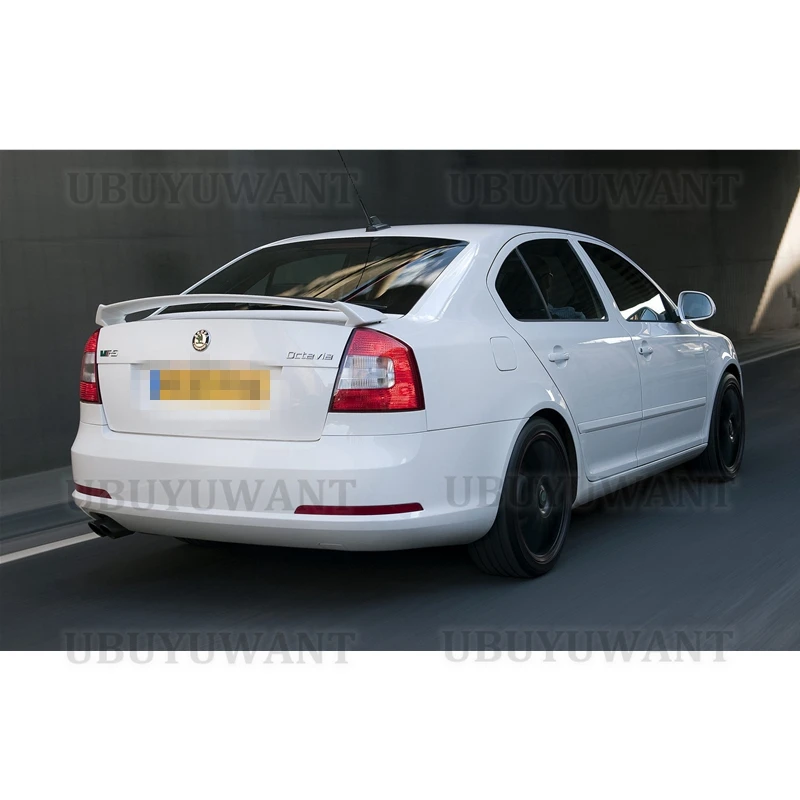 For Skoda Octavia Spoiler RS Style 2008 2009 2010 2011 2012 High Quality ABS Material Car Rear Wing Primer Color Rear Spoiler