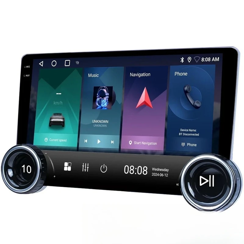 

10.1 inch double knob car Android navigator MP5/carplay changeable universal machine