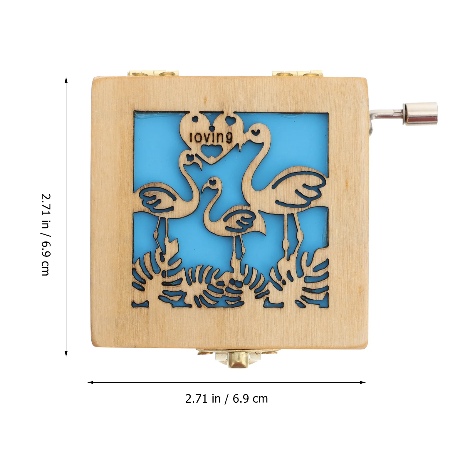 

1 pc Home Decor Music Box Hand-Cranked Wooden Melody Box Desktop Decor For Home Office Vintage Table Ornament