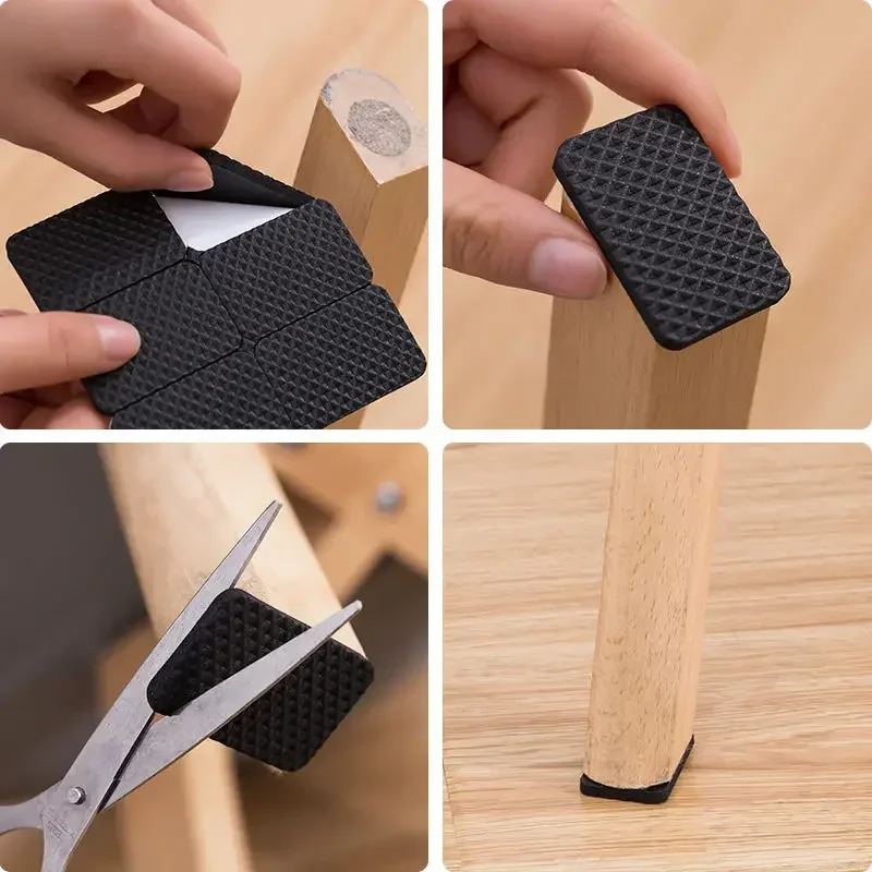 Rubber Pads For Chair Leg Furniture Anti Slip Mat Bumper Damper Self Adhesive Table Feet Protector Floor Protector Pads Hardware image 4