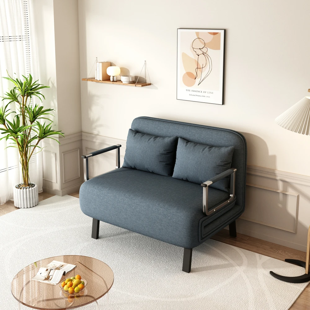 

Кровать-трансформер, тройной диван-кровать с регулируемой подушкой на спинку, шезлонг для отдыха с прочным железным каркасом